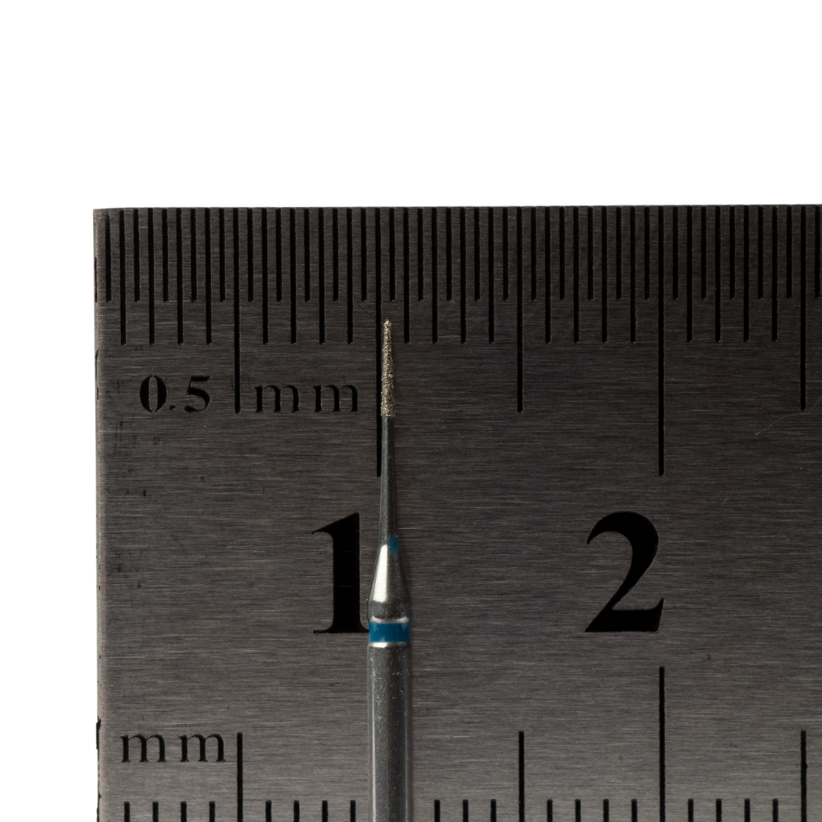 IPR Anterior Fine Bur against ruler